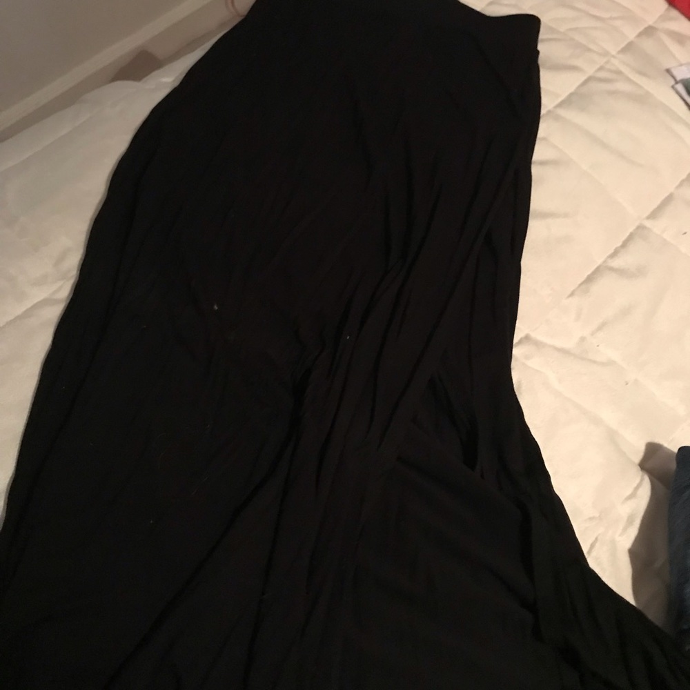 Floor length skirt with slit